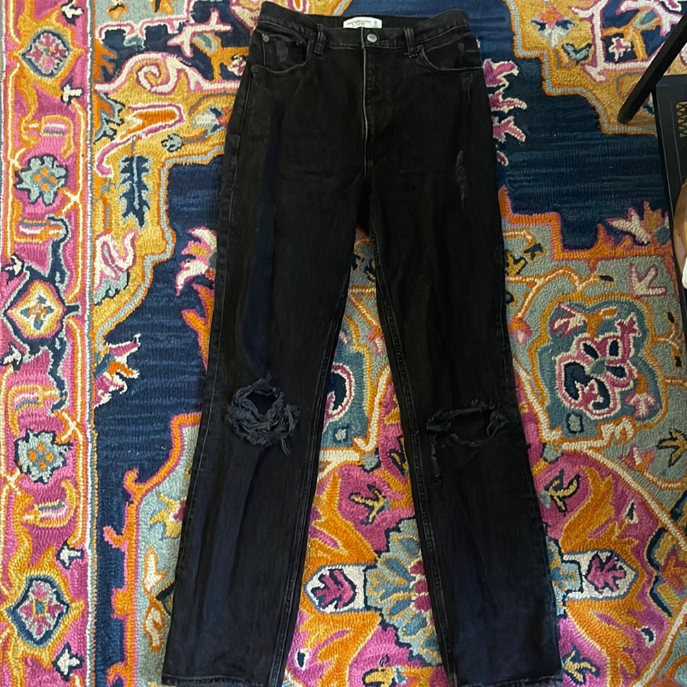 Abercrombie And Fitch The ‘90s Straight Ultra High Rise Jeans